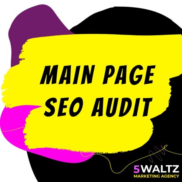 Website Main Page SEO Audit